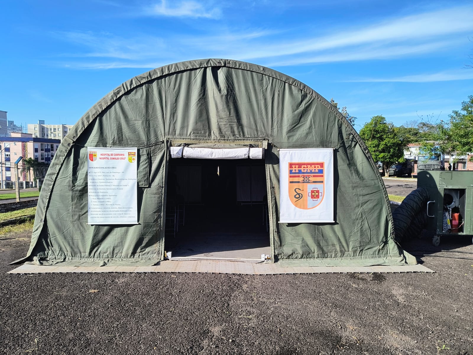 Hospitais de Campanha são instalados no Rio Grande do Sul