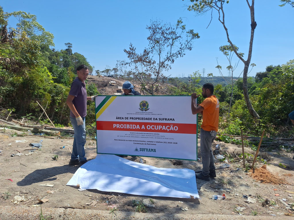 Nova ocupação irregular é desmobilizada em área destinada a gerar emprego e renda na ZFM